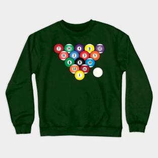 Pool Billiard Balls Triangle Crewneck Sweatshirt